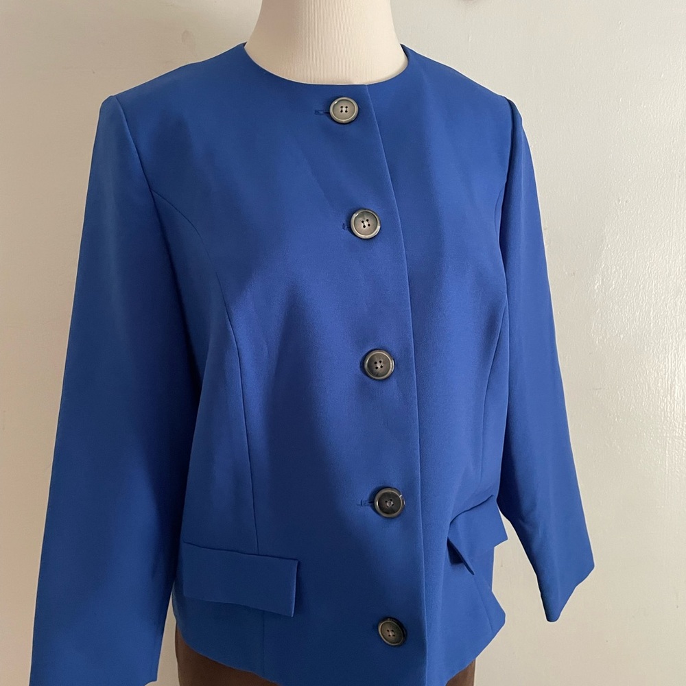Adams Blue Blazer Tailored Suit Jacket